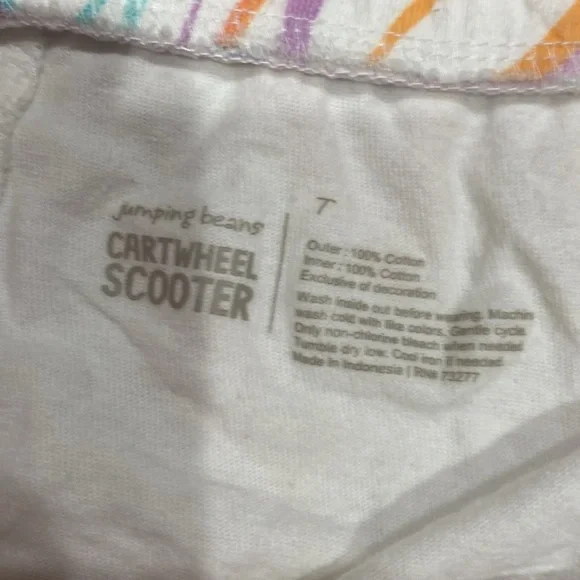 4/$10 Jumping Beans White and Pink cartwheel Scooter Skirt - Picture 2 of 4
